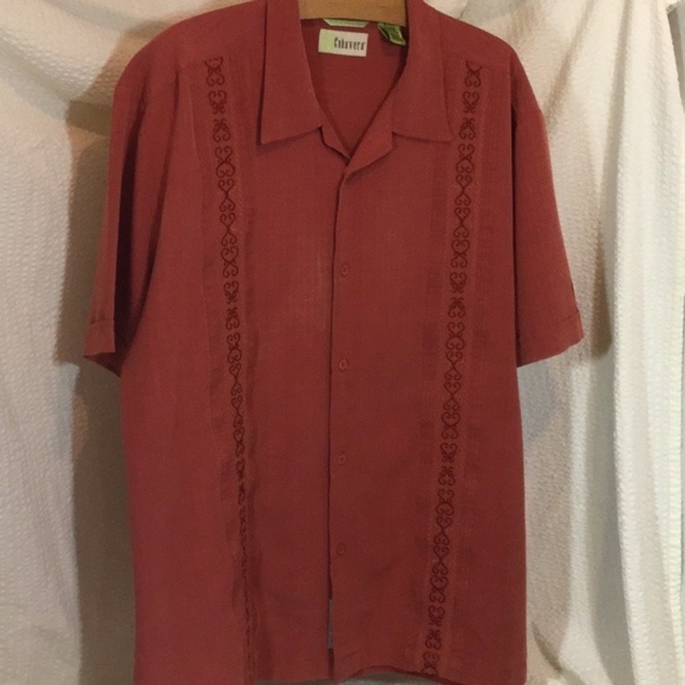 Embroidered Cubavera Camp Shirt